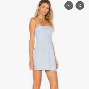 Superdown x Revolve Blue Cotton Minidress - size small